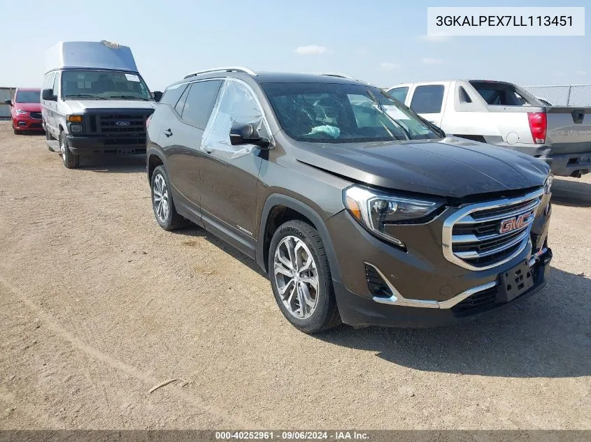 2020 GMC Terrain Fwd Slt VIN: 3GKALPEX7LL113451 Lot: 40252961