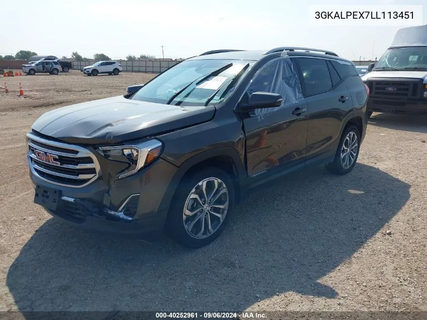 2020 GMC Terrain Fwd Slt VIN: 3GKALPEX7LL113451 Lot: 40252961