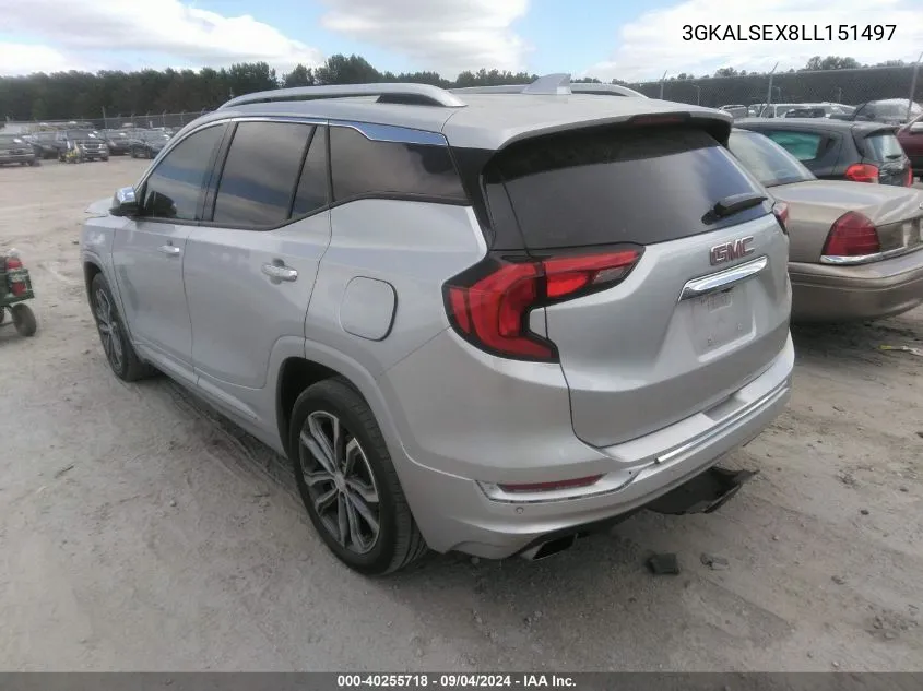 2020 GMC Terrain Denali VIN: 3GKALSEX8LL151497 Lot: 40255718