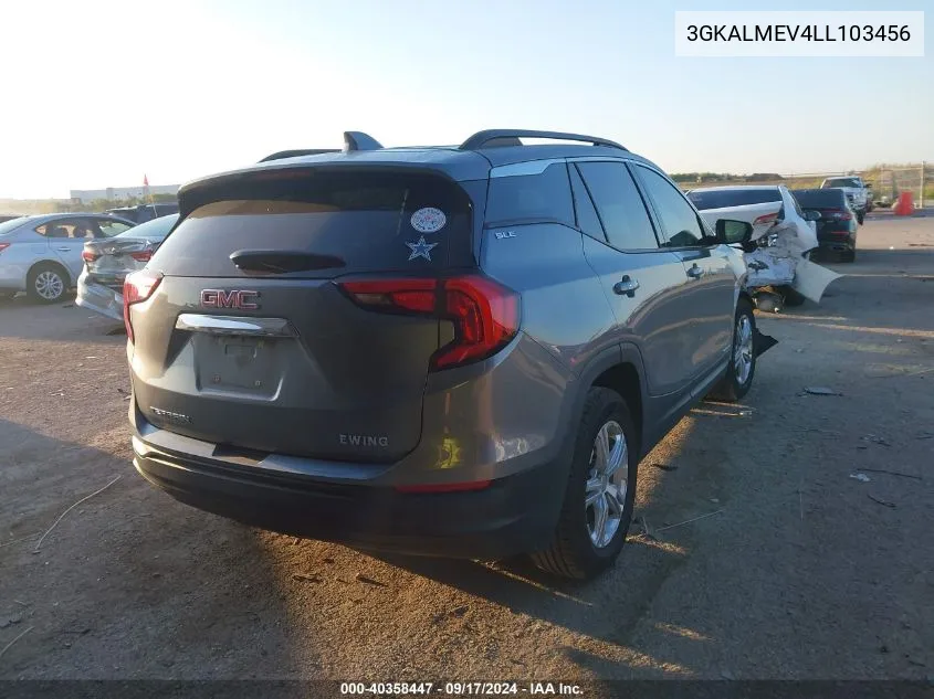 2020 GMC Terrain Fwd Sle VIN: 3GKALMEV4LL103456 Lot: 40358447