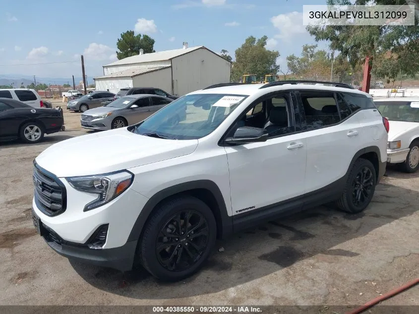 2020 GMC Terrain Fwd Slt VIN: 3GKALPEV8LL312099 Lot: 40385550