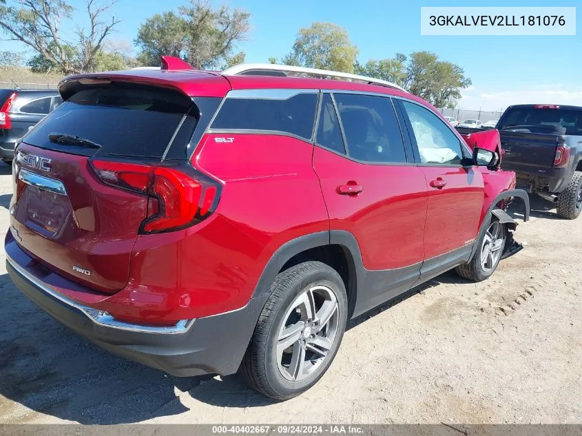 2020 GMC Terrain Awd Slt VIN: 3GKALVEV2LL181076 Lot: 40402667