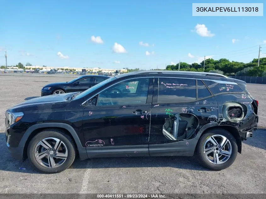 2020 GMC Terrain Slt VIN: 3GKALPEV6LL113018 Lot: 40411551