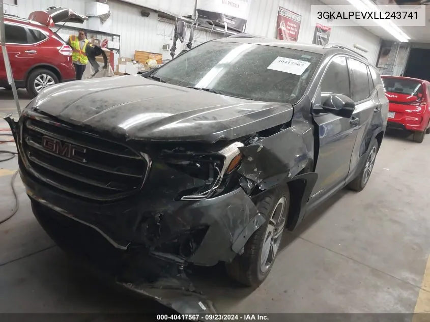 2020 GMC Terrain Fwd Slt VIN: 3GKALPEVXLL243741 Lot: 40417567