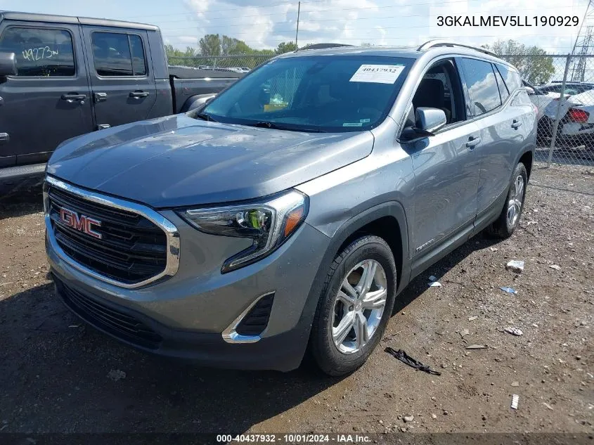 2020 GMC Terrain Fwd Sle VIN: 3GKALMEV5LL190929 Lot: 40437932