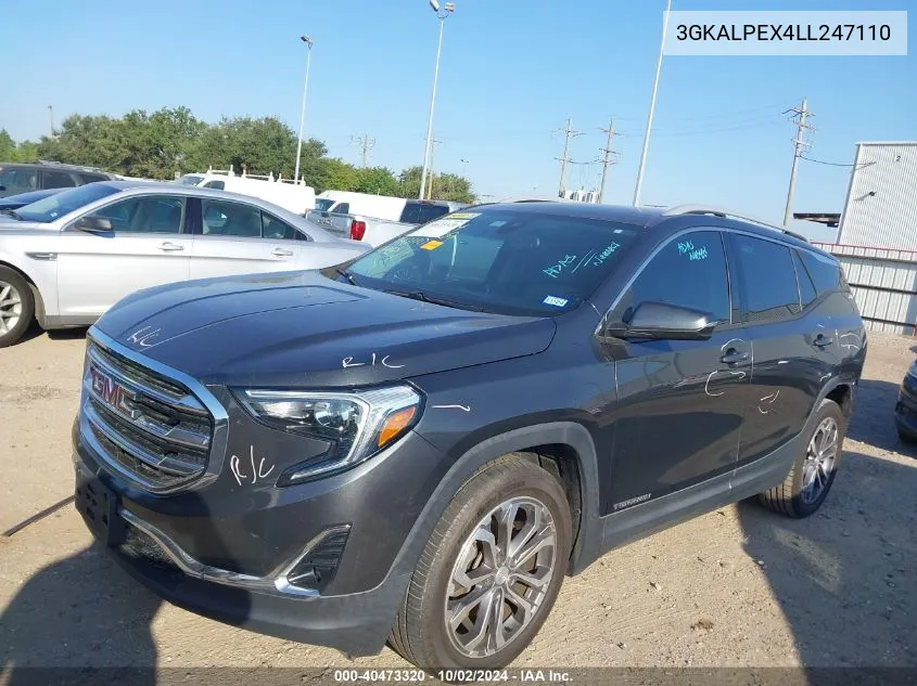 2020 GMC Terrain Fwd Slt VIN: 3GKALPEX4LL247110 Lot: 40473320