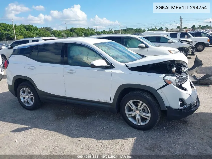 2020 GMC Terrain Fwd Sle VIN: 3GKALMEV1LL294754 Lot: 40491851