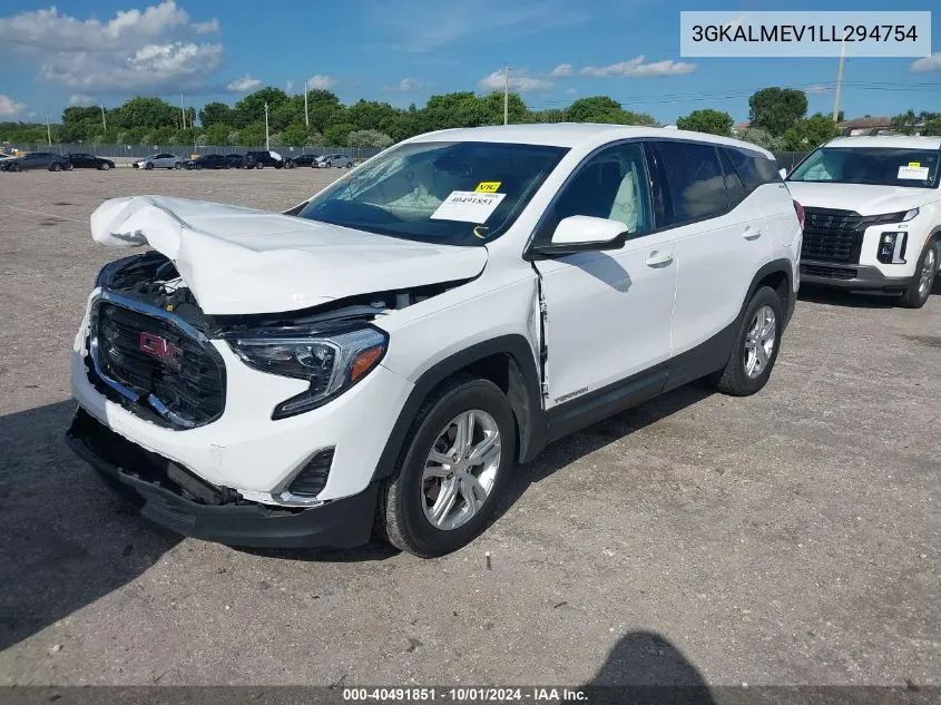 3GKALMEV1LL294754 2020 GMC Terrain Fwd Sle