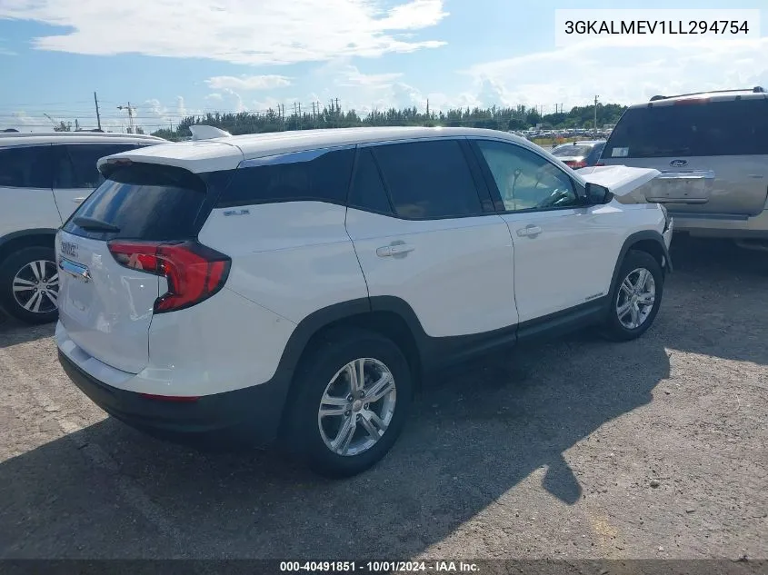 2020 GMC Terrain Fwd Sle VIN: 3GKALMEV1LL294754 Lot: 40491851