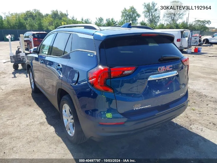 3GKALTEV3LL192964 2020 GMC Terrain Awd Sle