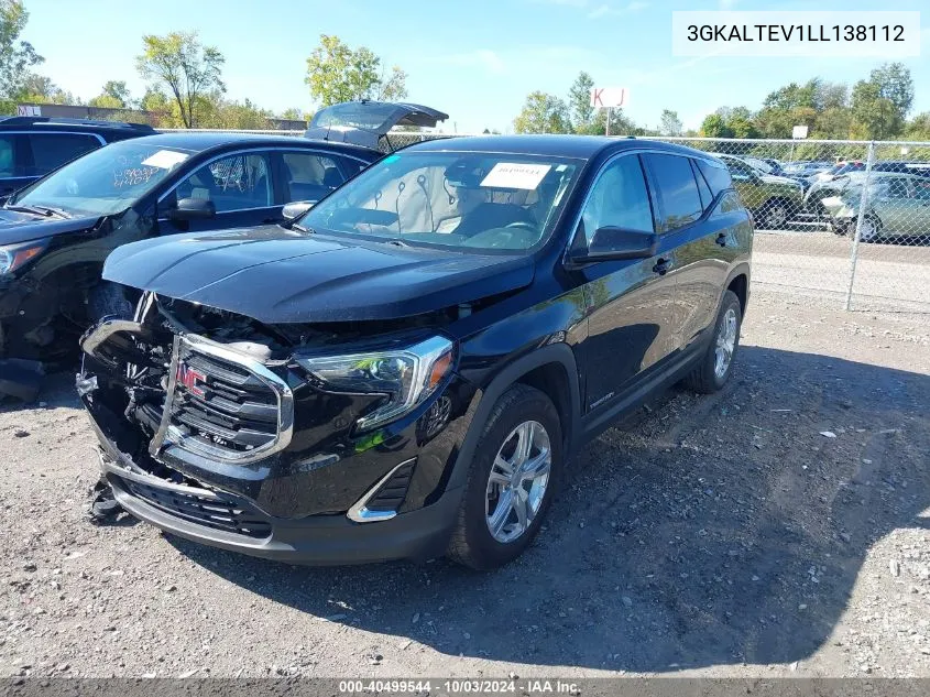 2020 GMC Terrain Awd Sle VIN: 3GKALTEV1LL138112 Lot: 40499544