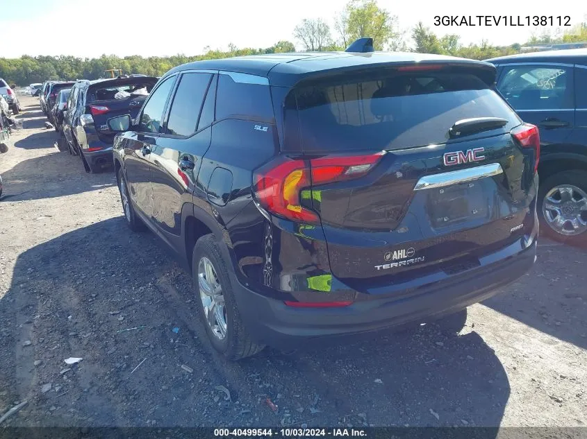 3GKALTEV1LL138112 2020 GMC Terrain Awd Sle