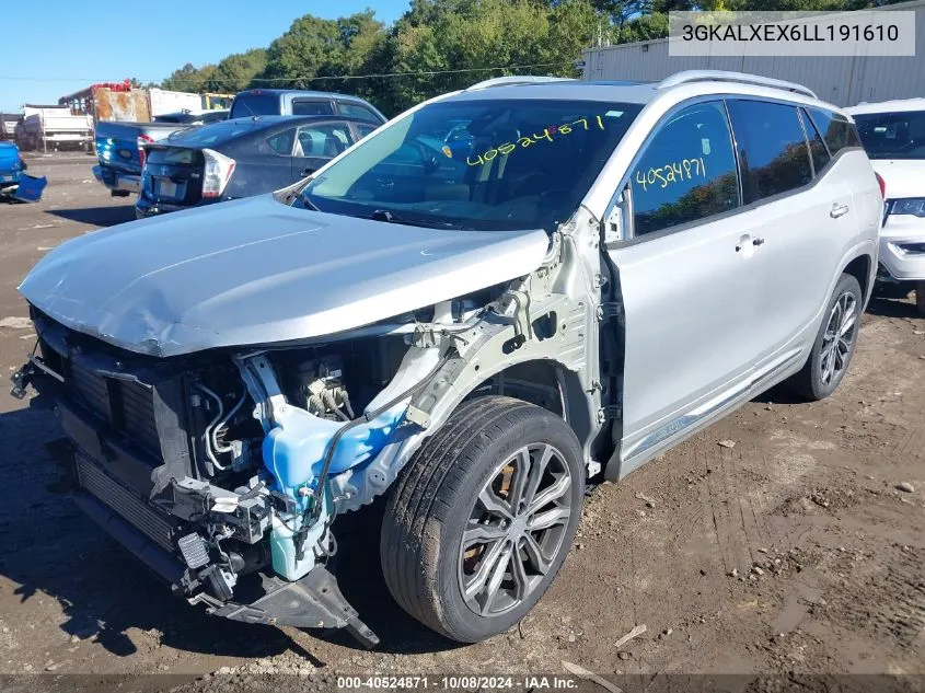 2020 GMC Terrain Denali VIN: 3GKALXEX6LL191610 Lot: 40524871