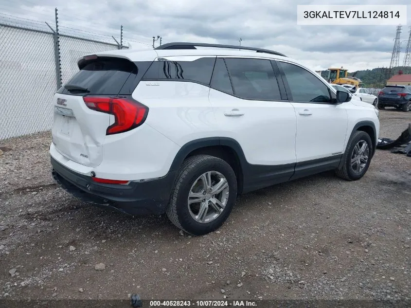 2020 GMC Terrain Awd Sle VIN: 3GKALTEV7LL124814 Lot: 40528243