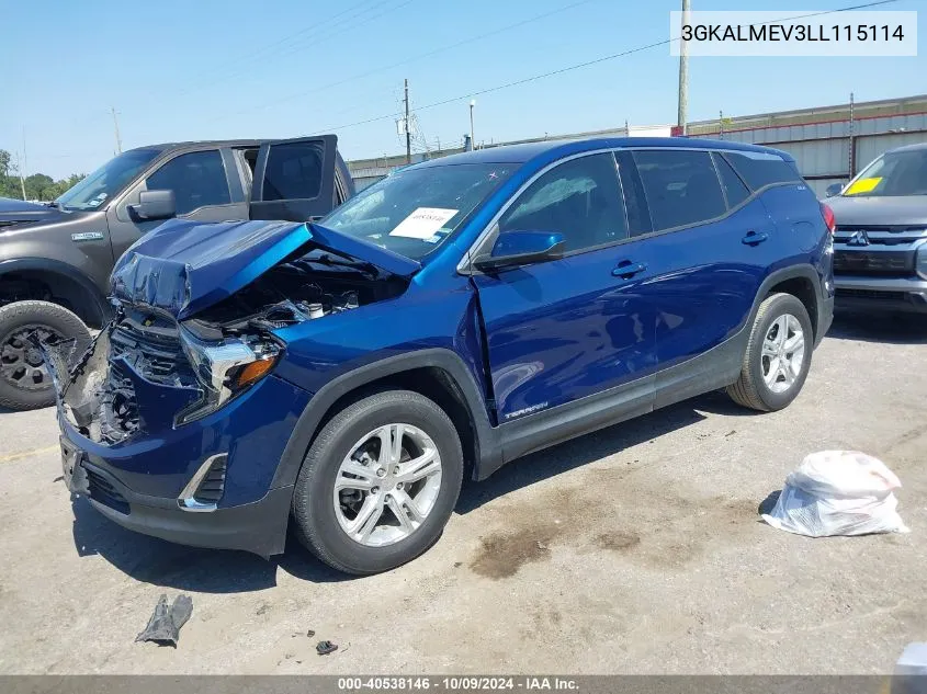 3GKALMEV3LL115114 2020 GMC Terrain Fwd Sle