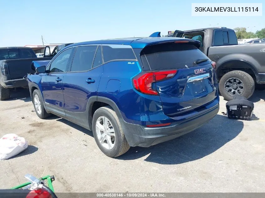 3GKALMEV3LL115114 2020 GMC Terrain Fwd Sle