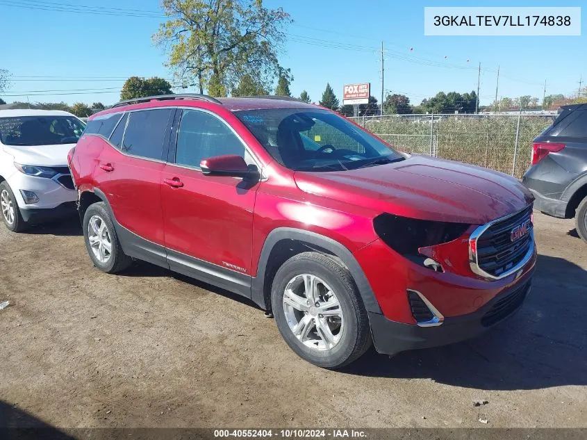 2020 GMC Terrain Awd Sle VIN: 3GKALTEV7LL174838 Lot: 40552404