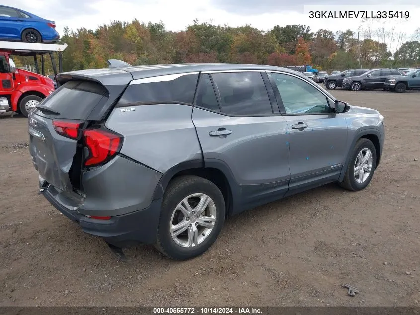 2020 GMC Terrain Fwd Sle VIN: 3GKALMEV7LL335419 Lot: 40555772