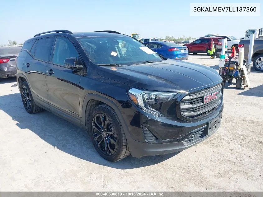 2020 GMC Terrain Fwd Sle VIN: 3GKALMEV7LL137360 Lot: 40590819