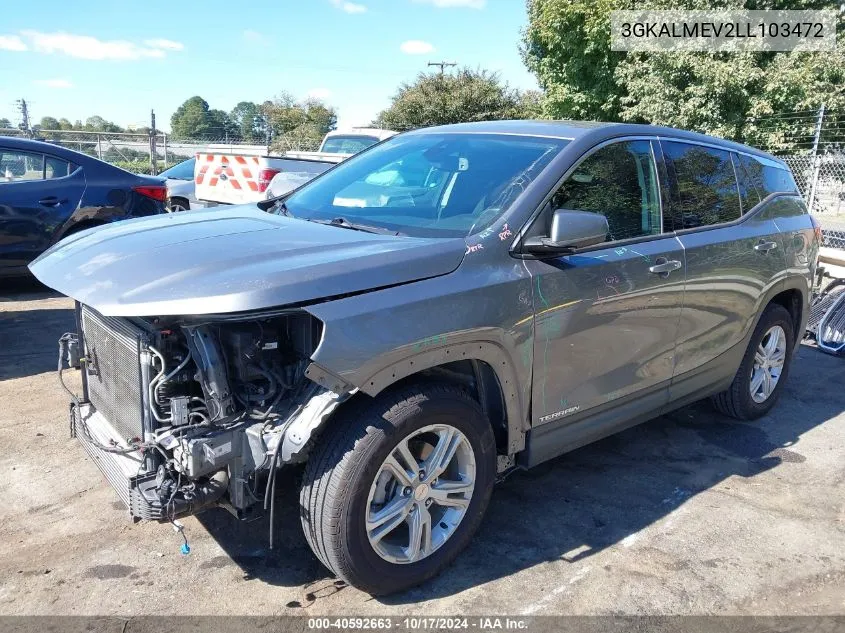 2020 GMC Terrain Fwd Sle VIN: 3GKALMEV2LL103472 Lot: 40592663