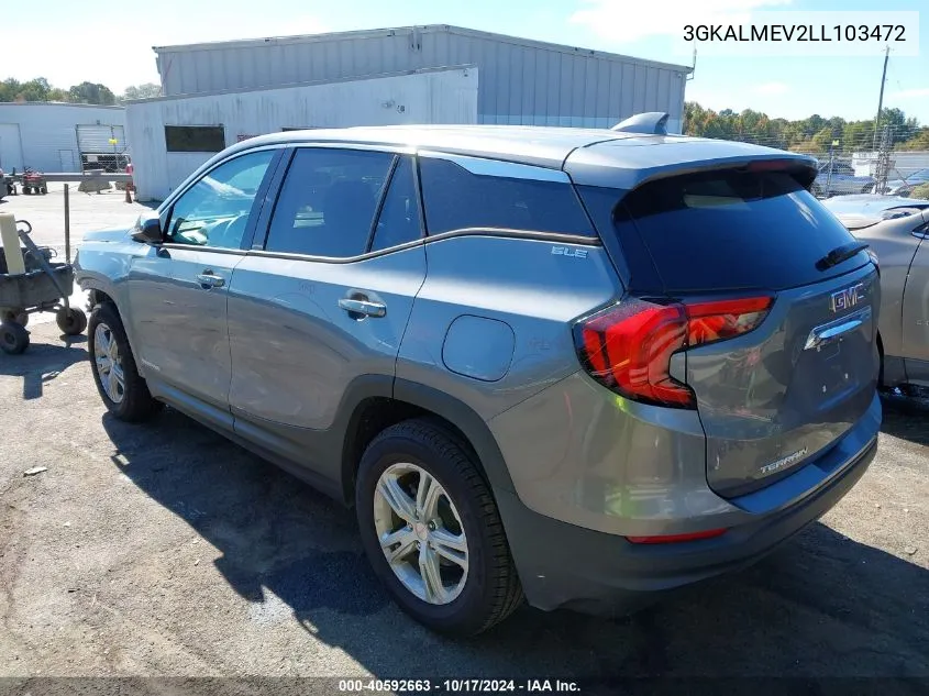 2020 GMC Terrain Fwd Sle VIN: 3GKALMEV2LL103472 Lot: 40592663