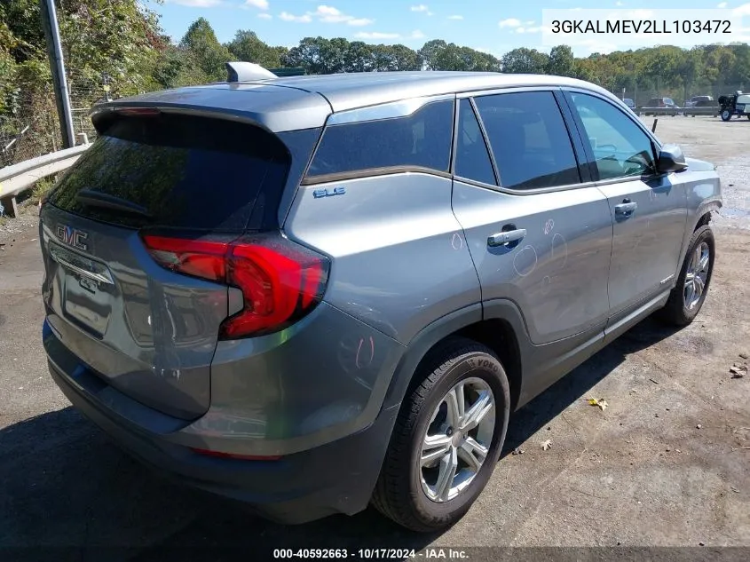 2020 GMC Terrain Fwd Sle VIN: 3GKALMEV2LL103472 Lot: 40592663