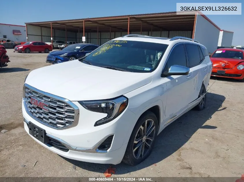 2020 GMC Terrain Fwd Denali VIN: 3GKALSEX9LL326632 Lot: 40609484