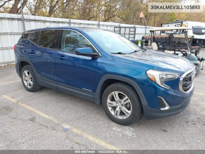 2020 GMC Terrain Fwd Sle VIN: 3GKALMEV3LL105893 Lot: 40674404