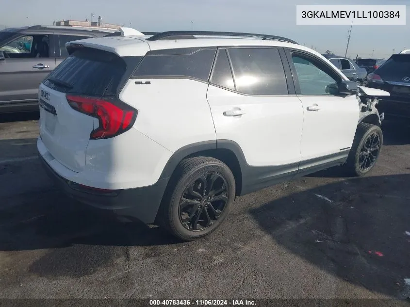 2020 GMC Terrain Fwd Sle VIN: 3GKALMEV1LL100384 Lot: 40783436