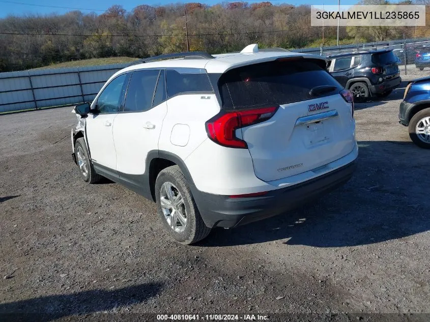 2020 GMC Terrain Fwd Sle VIN: 3GKALMEV1LL235865 Lot: 40810641