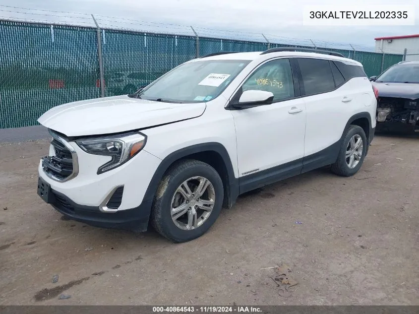 2020 GMC Terrain Awd Sle VIN: 3GKALTEV2LL202335 Lot: 40864543