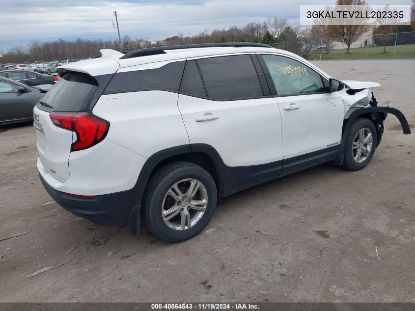 2020 GMC Terrain Awd Sle VIN: 3GKALTEV2LL202335 Lot: 40864543