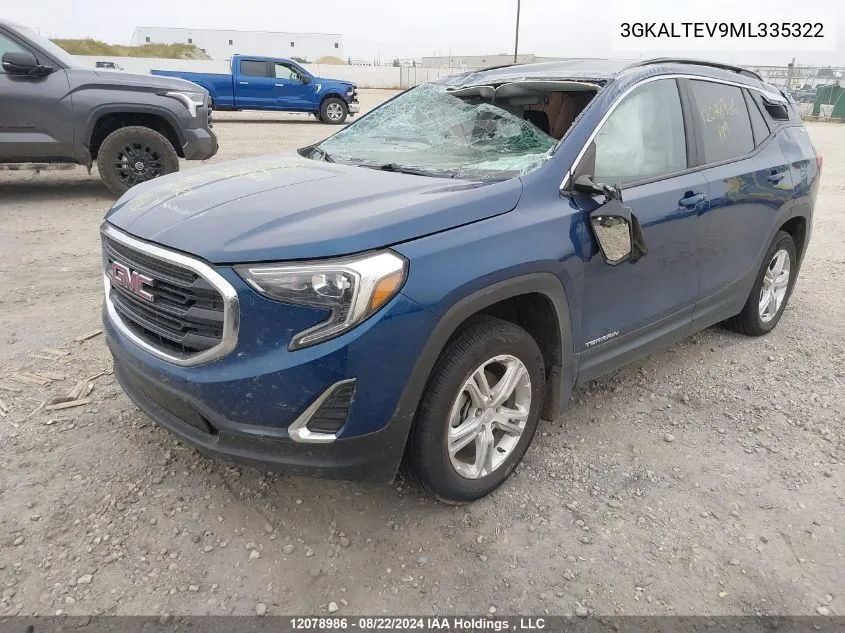 2021 GMC Terrain VIN: 3GKALTEV9ML335322 Lot: 12078986