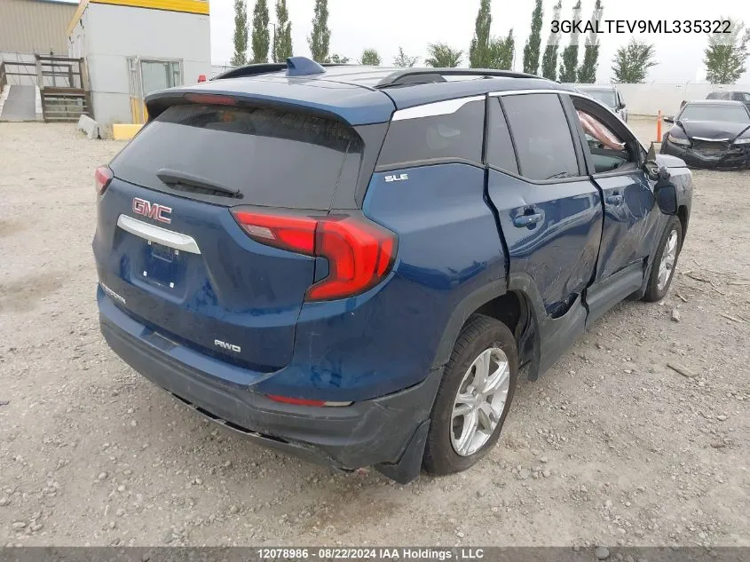 3GKALTEV9ML335322 2021 GMC Terrain