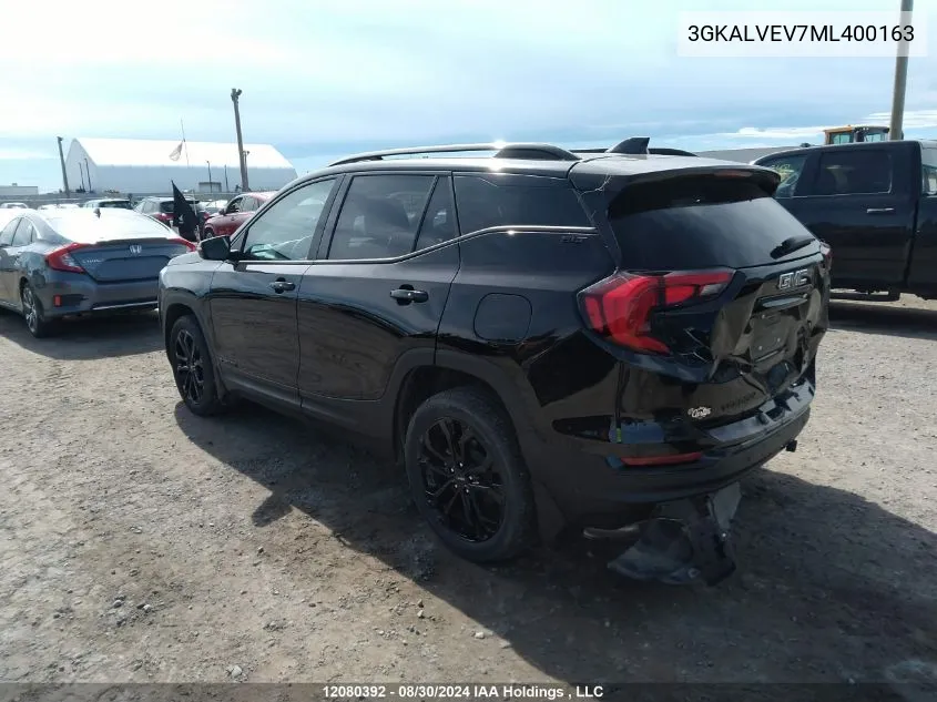 2021 GMC Terrain VIN: 3GKALVEV7ML400163 Lot: 12080392