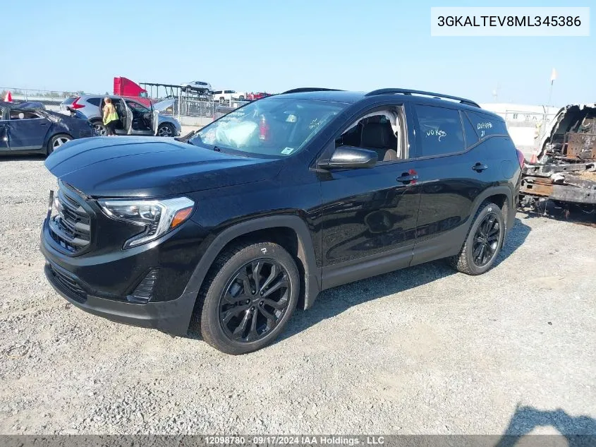 2021 GMC Terrain VIN: 3GKALTEV8ML345386 Lot: 12098780