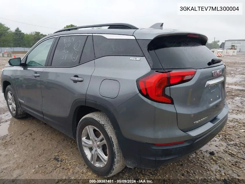 2021 GMC Terrain Awd Sle VIN: 3GKALTEV7ML300004 Lot: 39387481