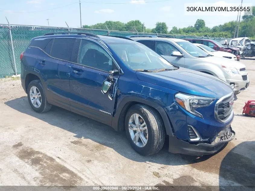 2021 GMC Terrain Fwd Sle VIN: 3GKALMEV0ML356565 Lot: 39680946