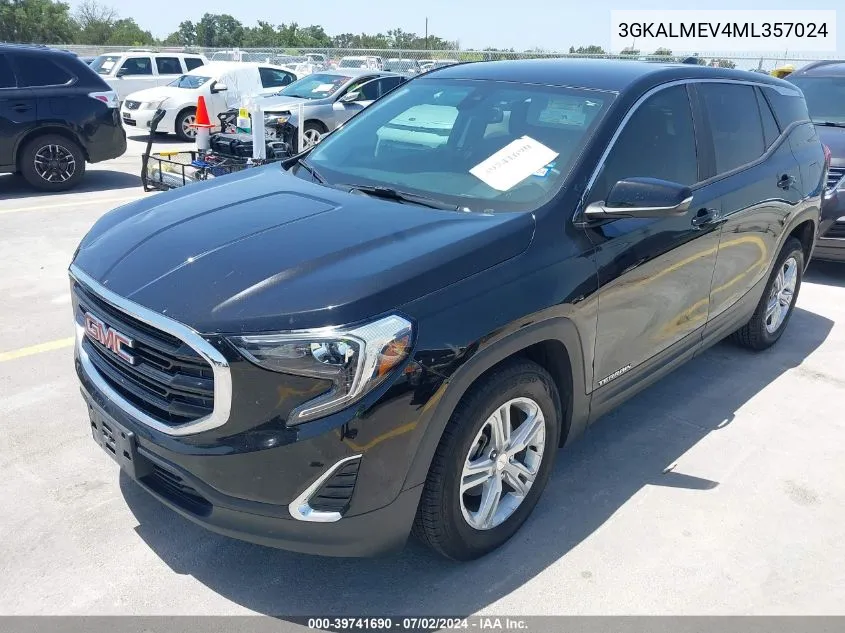 2021 GMC Terrain Fwd Sle VIN: 3GKALMEV4ML357024 Lot: 39741690