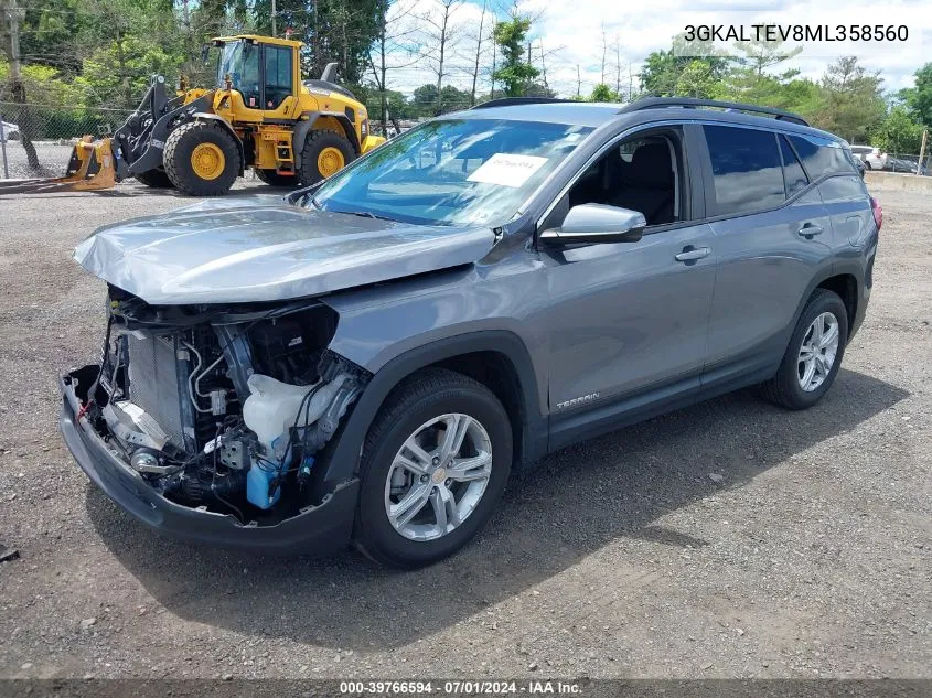 2021 GMC Terrain Awd Sle VIN: 3GKALTEV8ML358560 Lot: 39766594