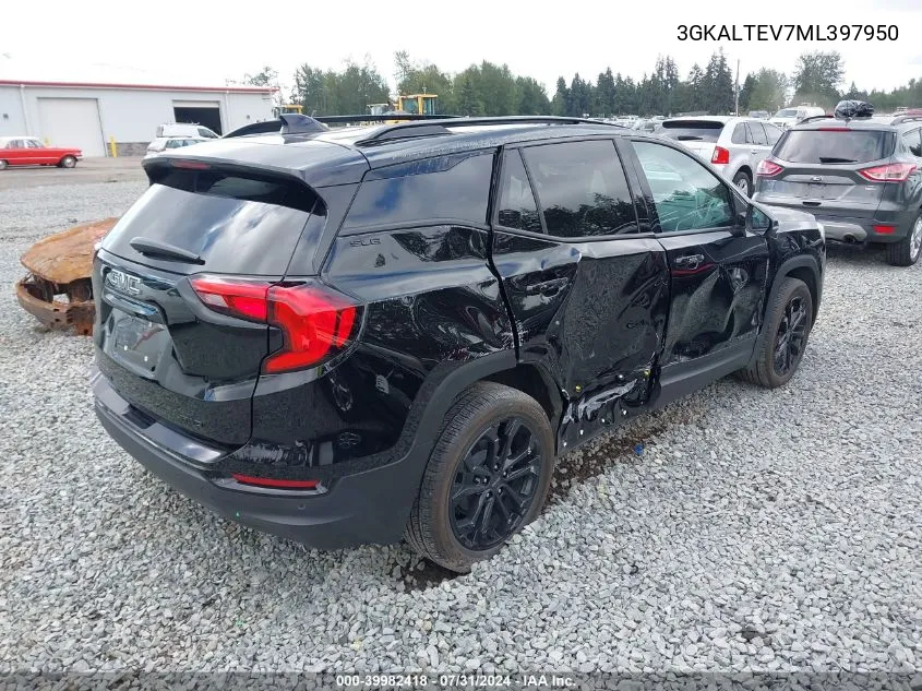 2021 GMC Terrain Awd Sle VIN: 3GKALTEV7ML397950 Lot: 39982418