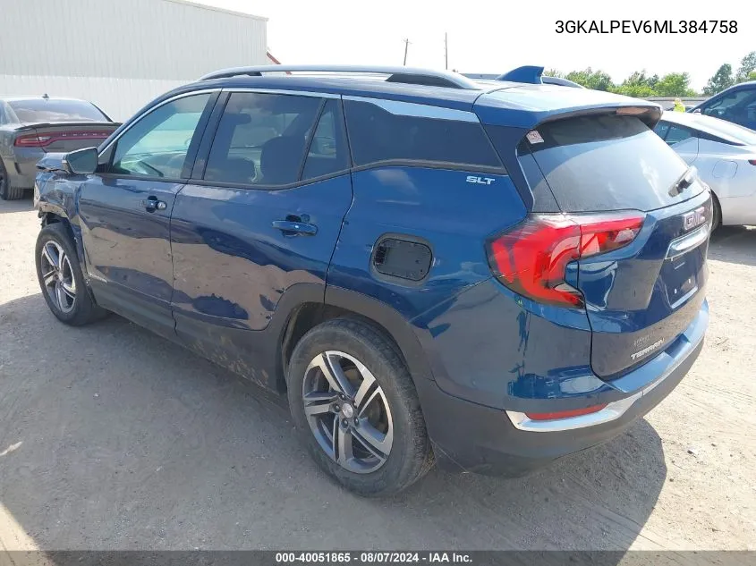 2021 GMC Terrain Fwd Slt VIN: 3GKALPEV6ML384758 Lot: 40051865