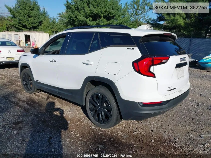 2021 GMC Terrain Fwd Sle VIN: 3GKALMEV1ML352265 Lot: 40097765