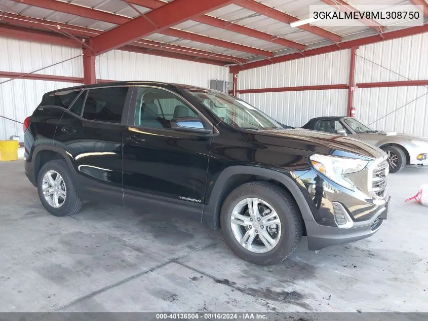 2021 GMC Terrain Fwd Sle VIN: 3GKALMEV8ML308750 Lot: 40136504