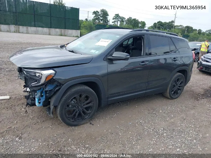 2021 GMC Terrain Awd Sle VIN: 3GKALTEV9ML365954 Lot: 40200182