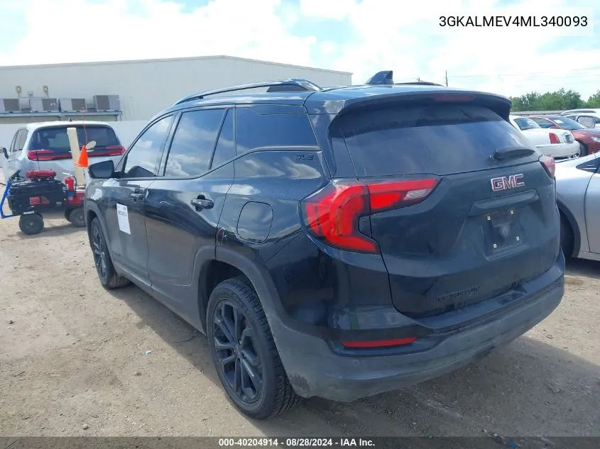 2021 GMC Terrain Fwd Sle VIN: 3GKALMEV4ML340093 Lot: 40204914