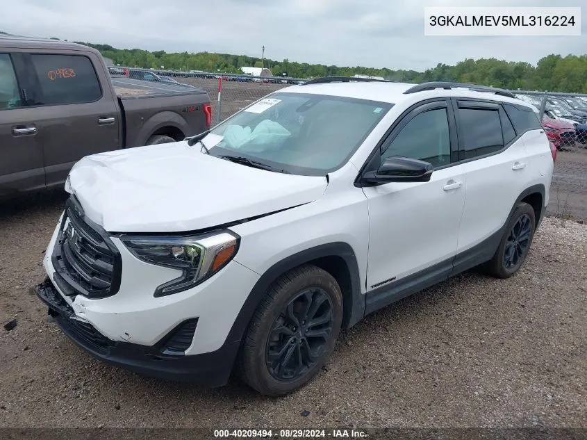 2021 GMC Terrain Fwd Sle VIN: 3GKALMEV5ML316224 Lot: 40209494