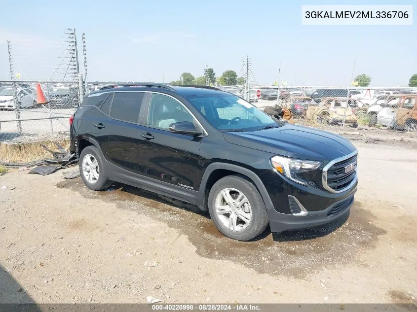 2021 GMC Terrain Fwd Sle VIN: 3GKALMEV2ML336706 Lot: 40220998