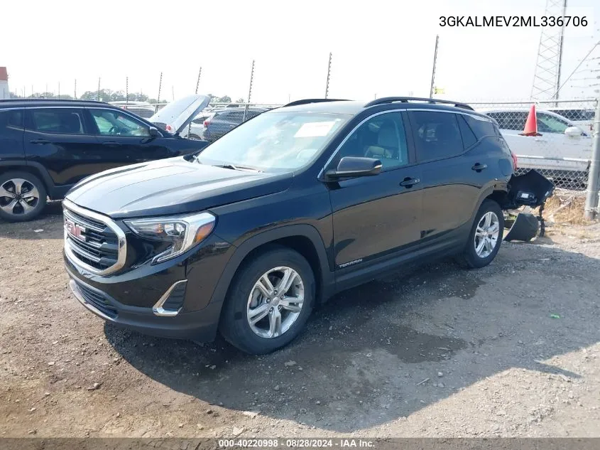 2021 GMC Terrain Fwd Sle VIN: 3GKALMEV2ML336706 Lot: 40220998