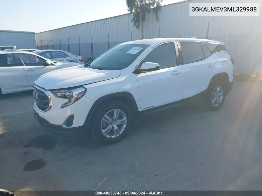 2021 GMC Terrain Sle VIN: 3GKALMEV3ML329988 Lot: 40233743